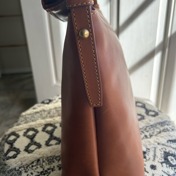 Dooney & Bourke Brown Leather Hobo Bag - Picture 5 of 16